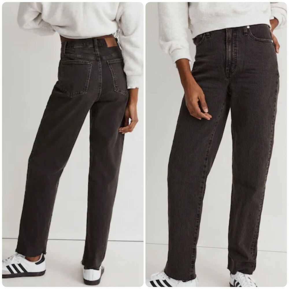 Madewell The Perfect Vintage Straight Jean in Lunar Wash Womens 29 Fray Hem